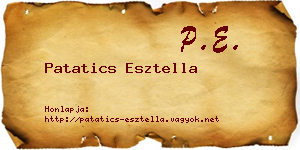 Patatics Esztella névjegykártya